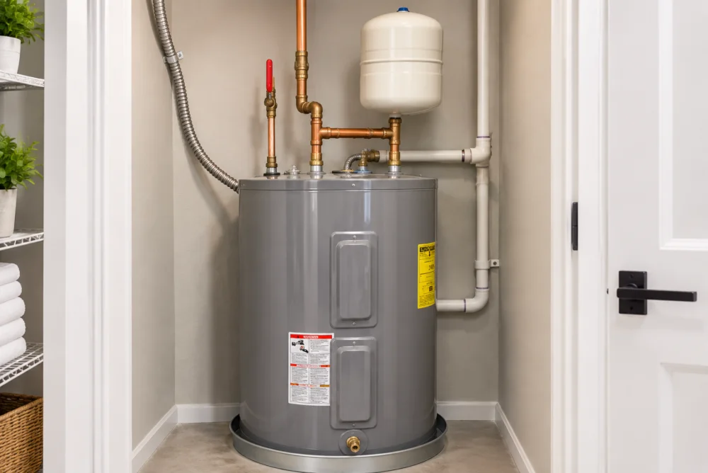 Water-heater service illustration